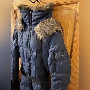 Long Winter Coat with Belt